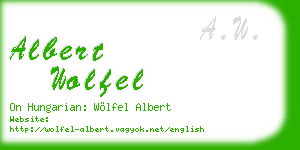 albert wolfel business card